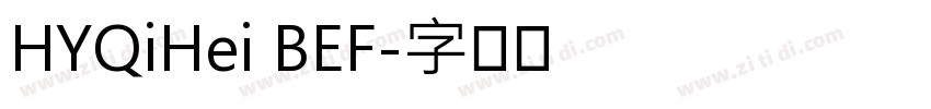 HYQiHei BEF字体转换